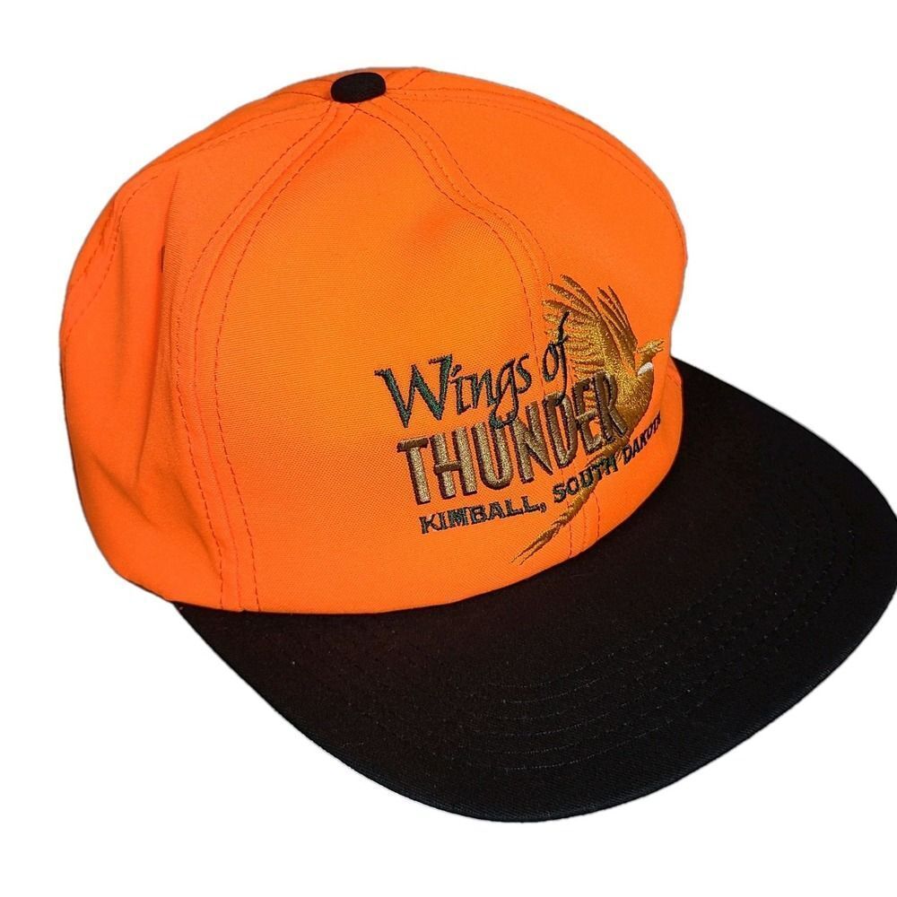 Kimball South Dakota Wings of Thunder Men's Orange Hat Adjustable K Products